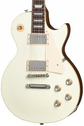 Single-cut-e-gitarre Gibson Les Paul Standard 60s Plain Top Custom Color - Classic white