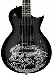 Single-cut-e-gitarre Ltd Will Adler WA-Warbird - Black w/ warbird graphic