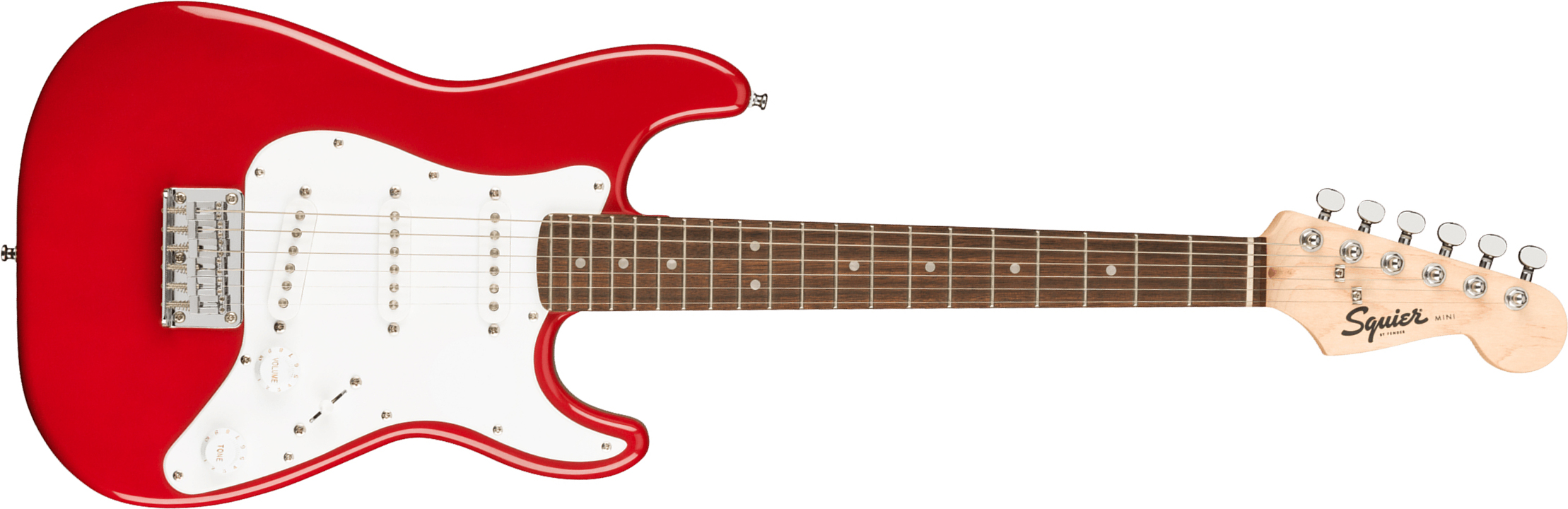 Squier Mini Strat V2 Ht Sss Lau - Dakota Red - E-Gitarre in Str-Form - Main picture